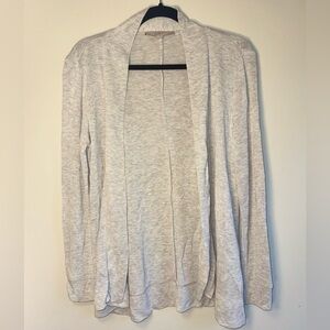 LOFT Light Gray Open Front Cardigan - Women's Sweater